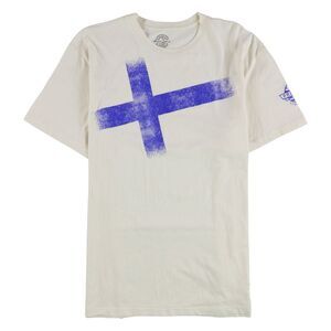 Retro Sport Mens Premiere Helsinki Graphic T-Shirt, Off-White, XL, DM